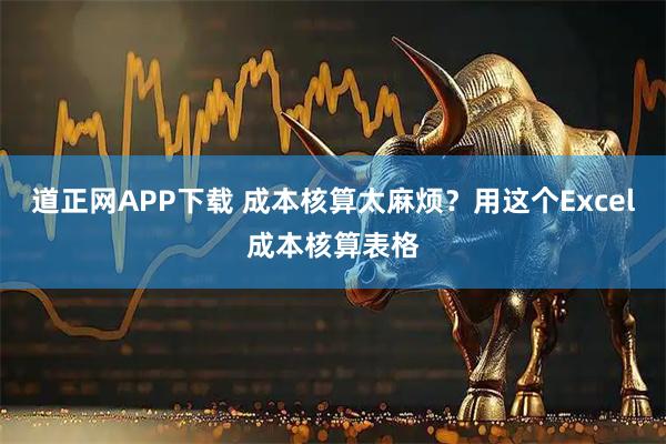 道正网APP下载 成本核算太麻烦？用这个Excel成本核算表格