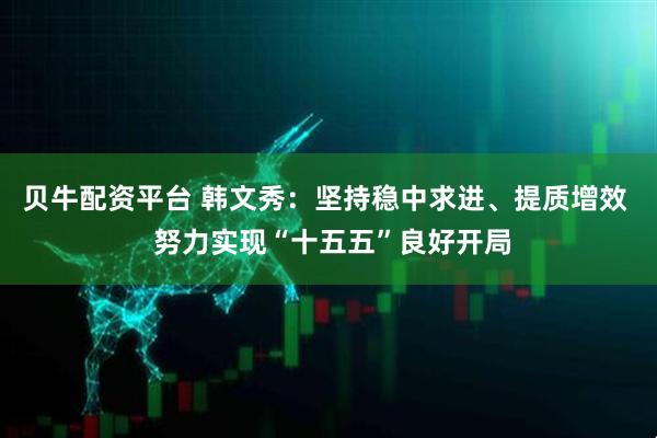 贝牛配资平台 韩文秀：坚持稳中求进、提质增效  努力实现“十五五”良好开局